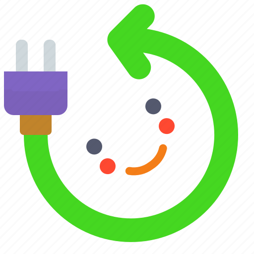 Electric, electricity, energy, plug, recycle, renew icon - Download on Iconfinder