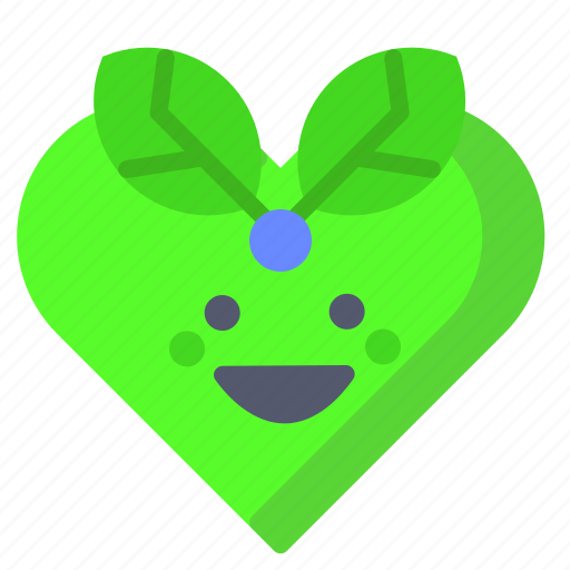 Bio, eco, heart, leafs, love icon - Download on Iconfinder