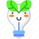 green, leaf, light, lightbulb, recyclable