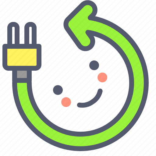 Electric, electricity, energy, plug, recycle, renew icon - Download on Iconfinder