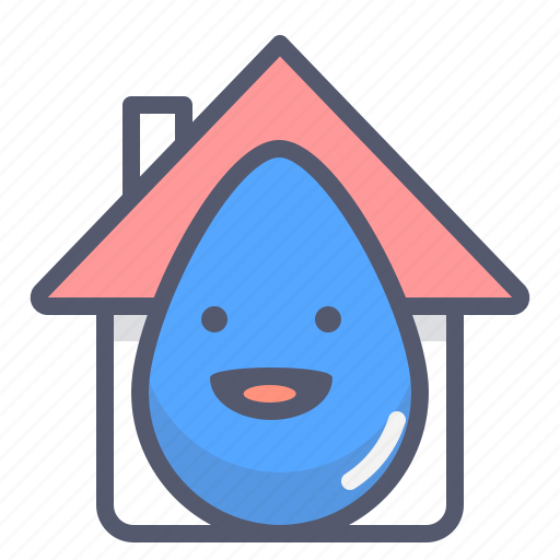 Cloud, drop, house, rain, storm, weather icon - Download on Iconfinder