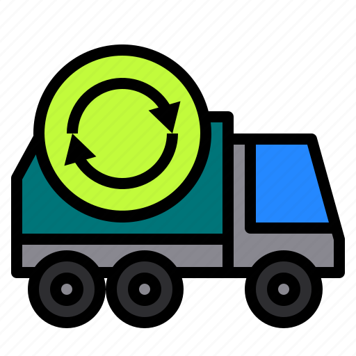 Bin, car, recycle, truck, vehicle icon - Download on Iconfinder