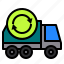bin, car, recycle, truck, vehicle 
