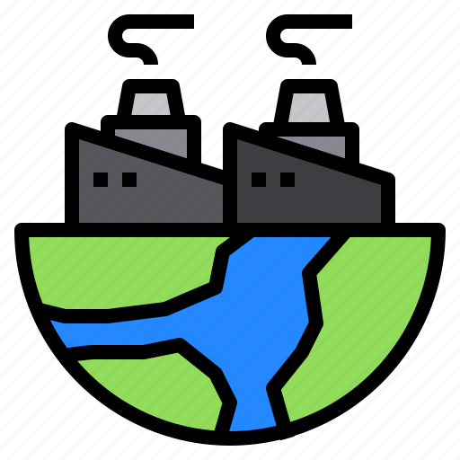 Factory, globe, nature, plant, world icon - Download on Iconfinder