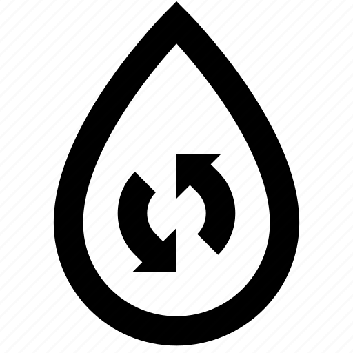Drop, fluid, liquid, recycle, refresh, reuse, water icon - Download on Iconfinder
