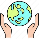 global, hands, world