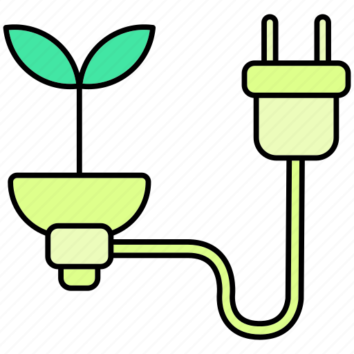 Electric, energy, leaf, bulb icon - Download on Iconfinder