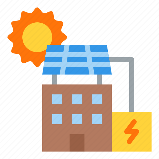 Building, ecology, energy, panel, solar icon - Download on Iconfinder