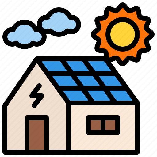 Ecology, energy, house, solar, sunshine icon - Download on Iconfinder