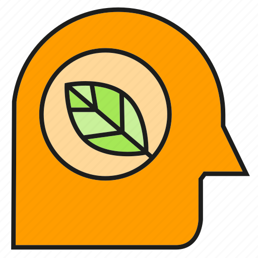 Eco, ecology, environment, head, leaf, nature, think icon - Download on Iconfinder