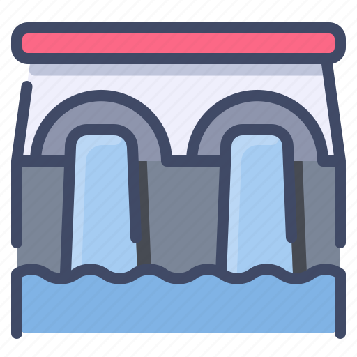 Dam, ecology, energy, hydro, power, water icon - Download on Iconfinder
