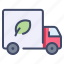 eco, ecology, leaf, transport, truck, vehicle 