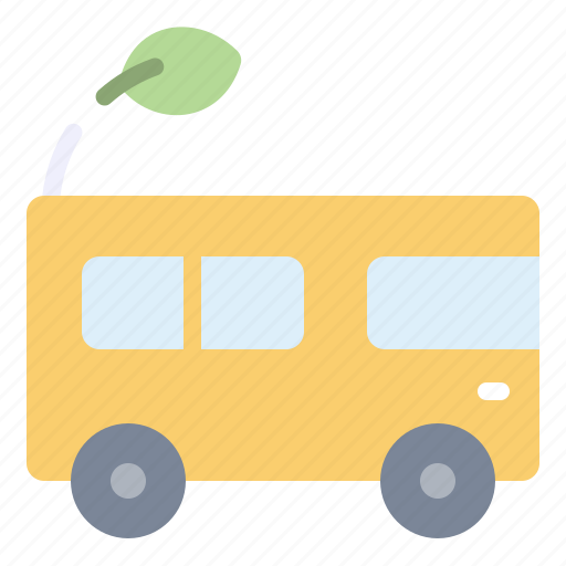 Bus, eco, ecology, leaf, transport, vehicle icon - Download on Iconfinder
