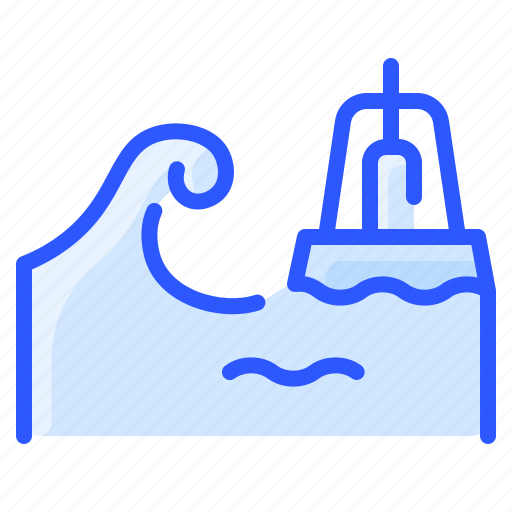 Energy, generator, ocean, renewable, sea, wave icon - Download on Iconfinder