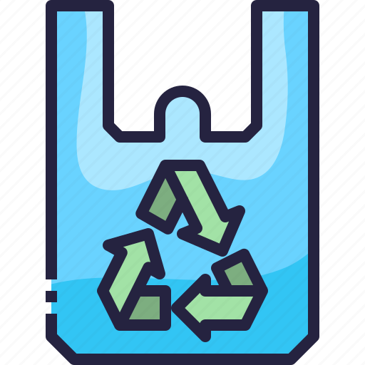 Eco, recycled, recycle, bag, shopping, plastic icon - Download on Iconfinder
