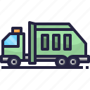 recycling, truck, transport, vehicle, garbage, trash