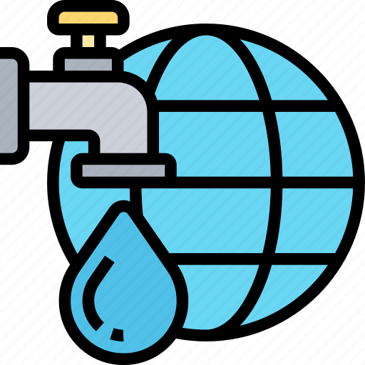 Water, tap, faucet, world, infrastructure icon - Download on Iconfinder