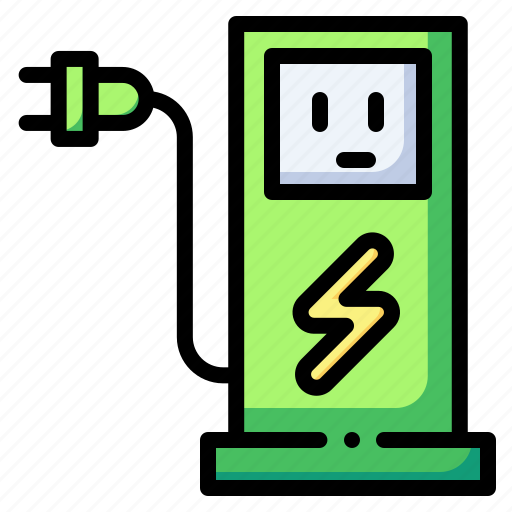 Eco fuel, electric station, charging, energy, ecology, eco icon - Download on Iconfinder