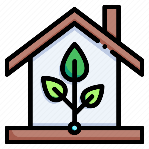 Eco house, eco home, ecology and environment, ecologic, house icon - Download on Iconfinder
