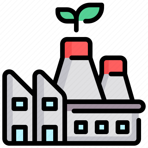 Eco factory, ecology, factory, green, green factory, green energy icon - Download on Iconfinder