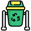 recycle bin, recycle, trash can, garbage, trash bin, recycling bin 