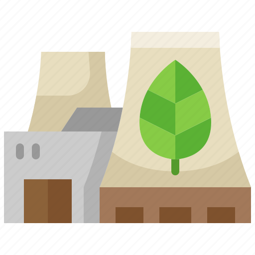 Eco, factory, building, architecture, industry, plant, power icon - Download on Iconfinder