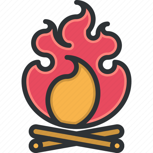 Bonfire, camping, campfire, firewood, wood icon - Download on Iconfinder