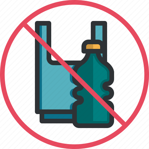 No, plastic, bags, bottles, ecology, pollution icon - Download on Iconfinder