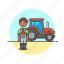 ecology, farmer, tractor, agriculture, man, vehicle, field 