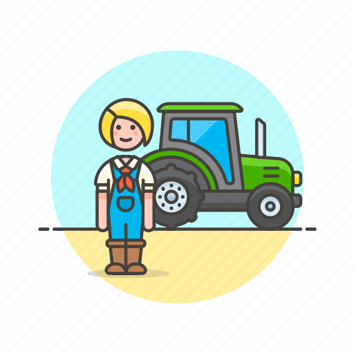 Ecology, farmer, tractor, agriculture, environment, nature, woman icon - Download on Iconfinder