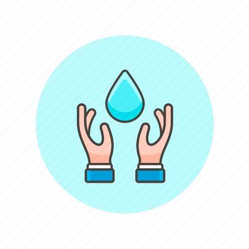 Ecology, hand, water, drop, environment, gesture, nature icon - Download on Iconfinder