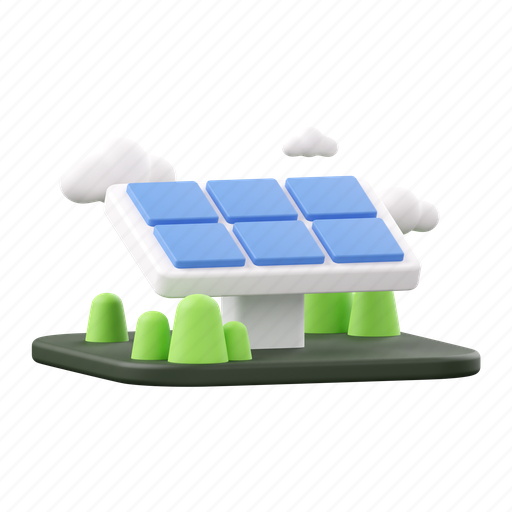 Energy, solar, panel, sun, electricity, ecology, environment 3D illustration - Download on Iconfinder