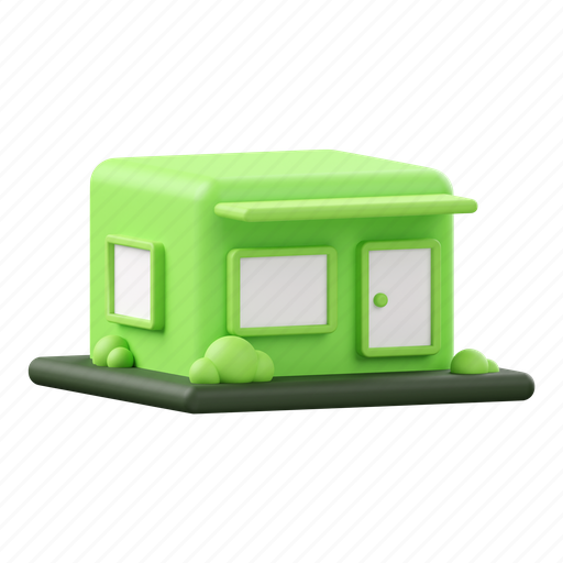 Green house, house, home, green, nature, eco, ecology 3D illustration - Download on Iconfinder