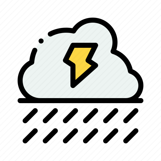 Rain, weather, electric, cloud icon - Download on Iconfinder
