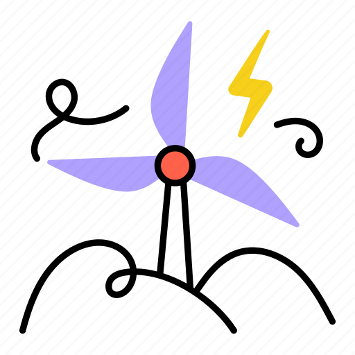 Wind turbine, windmill energy, windmill power, renewable energy, sustainable energy icon - Download on Iconfinder