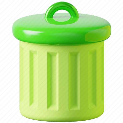 Trash, bin, trash bin, dustbin, recycle-bin, garbage, recycle 3D illustration - Download on Iconfinder