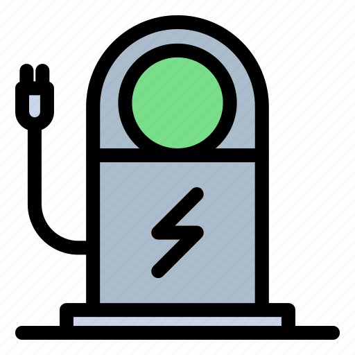 1, station, energy, electric, charge, green icon - Download on Iconfinder