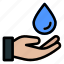 water, hand, recycling, rain, environment 