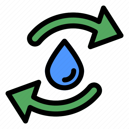 1, water, recycling, ecology, rain, arrow icon - Download on Iconfinder