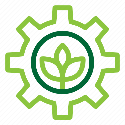 1, gear, ecology, leaf, setting, green icon - Download on Iconfinder