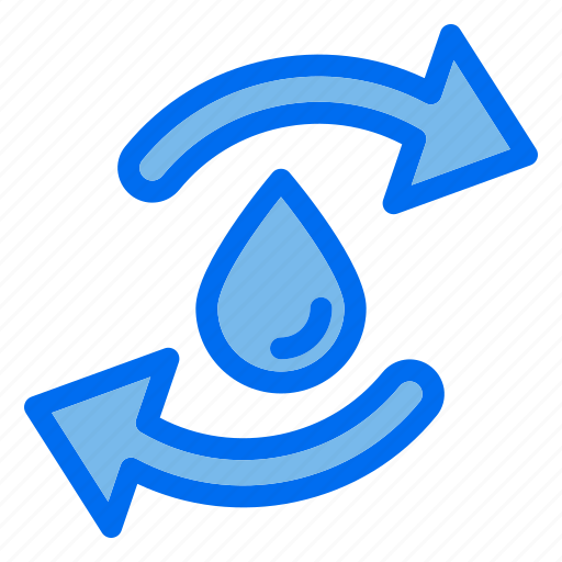 Water, recycling, ecology, rain, arrow icon - Download on Iconfinder
