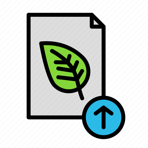 Bio, eco, ecofriend, ecology, leaf, nature, upload icon - Download on Iconfinder