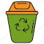 recycle bin, dustbin, waste 