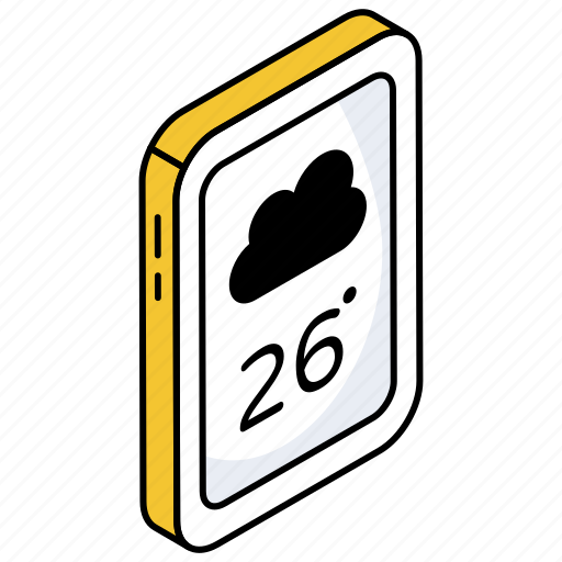 Mobile weather app, mobile forecast, mobile overcast, meteorology icon - Download on Iconfinder