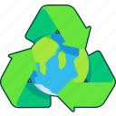 recycle, green, recyling, world, arrows, ecology, environment, earth
