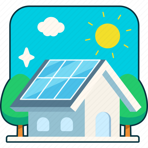 Solar, energy, electric, power, ecological, home, green icon - Download on Iconfinder