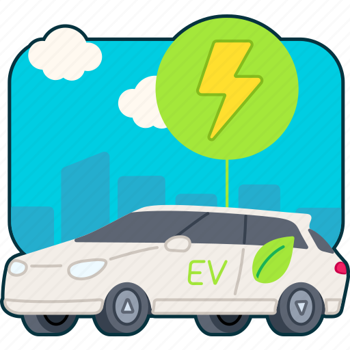 Electric, vehicle, car, transport, transportation, ecology, green icon - Download on Iconfinder