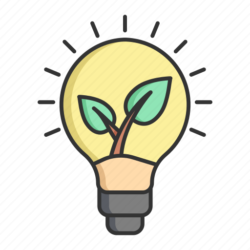 Ecology, bulb, lamp, light, plant, green, eco icon - Download on Iconfinder