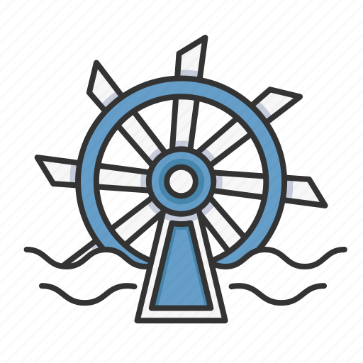 Ecology, water, mill, electric, eco, green, power icon - Download on Iconfinder