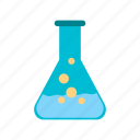 beaker, chemical, chemistry, flask, glass, liquid, research